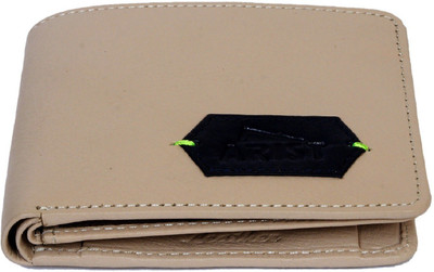 

Arist Boys Casual Beige Fabric Wallet(8 Card Slots), Black;skin