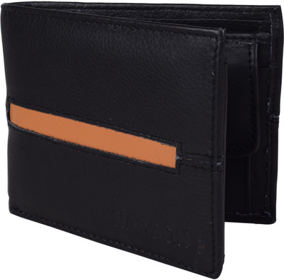 

Nacson Men Casual Black Genuine Leather Wallet(10 Card Slots)