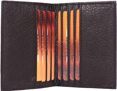 

FERRET Men Casual Brown Artificial Leather, Genuine Leather Card Holder(10 Card Slots), Black;brown