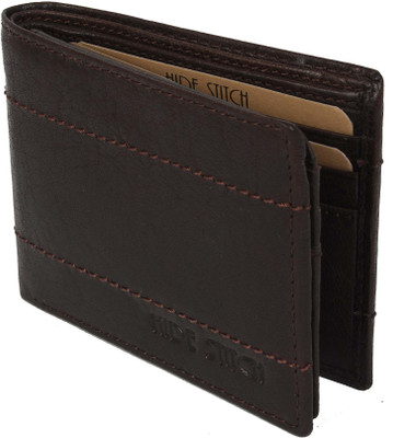 

Hidestitch Men Casual Brown Genuine Leather Wallet(6 Card Slots), Brown-05