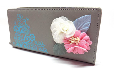 

Ambrosia Women Grey Artificial Leather Wallet(10 Card Slots)