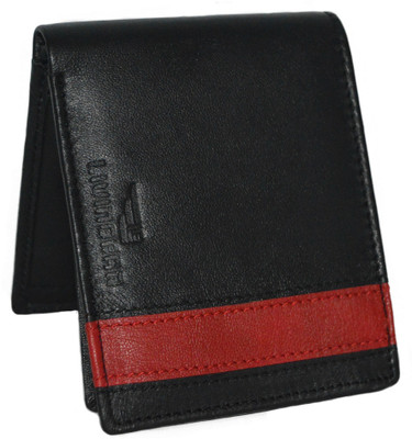 

LivinGear Men Casual Black, Red Genuine Leather Wallet(8 Card Slots)