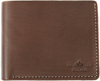 

Maple Hyde Men Casual Brown Genuine Leather Wallet(6 Card Slots), Coffee brown