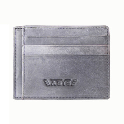 

ABYS Men Casual Grey Genuine Leather Card Holder(6 Card Slots), Blue