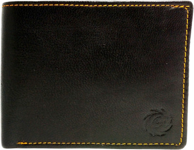 

Color One Men Casual Black Genuine Leather Wallet(4 Card Slots), Colorone black