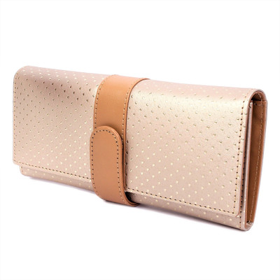 

FRIENDS & COMPANY Women Evening/Party Beige Artificial Leather Wallet(5 Card Slots), Sliver