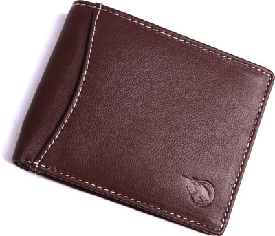 

RUGE Men Casual Brown Genuine Leather Wallet(6 Card Slots), Antique brown