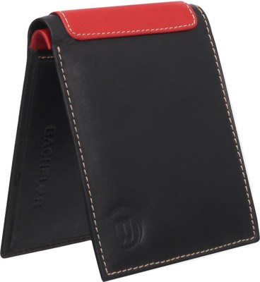 

BACHELOR Men Casual Black Genuine Leather Wallet(4 Card Slots), Brbc24