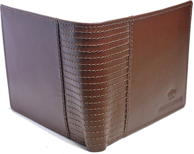 

NUKAICHAU Men Casual Brown Genuine Leather Wallet(8 Card Slots), Tan