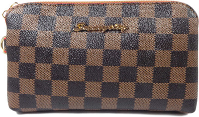 

SB Women Casual Brown, Black Artificial Leather Wallet(11 Card Slots), Checks