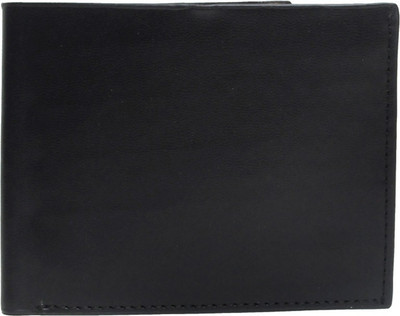 

GFW Men Casual Black Genuine Leather Wallet(5 Card Slots), Black 01