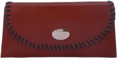 

Leatherman Women Casual Maroon Genuine Leather Wallet(11 Card Slots), Brown