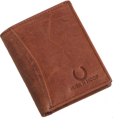 

Husk N Hoof Men Brown Genuine Leather Card Holder(6 Card Slots), Hunter brown