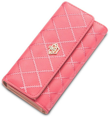 

Elios Women Casual Pink Artificial Leather Wallet(13 Card Slots), Rosepink