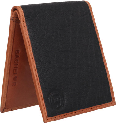 

BACHELOR Men Casual Black Genuine Leather Wallet(8 Card Slots), Brbc26