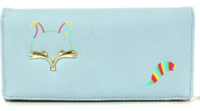 

b4bags Girls Casual Blue Artificial Leather Wallet(4 Card Slots), Sky blue