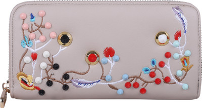 

ELLE Women Ethnic Beige Artificial Leather Wallet(8 Card Slots)