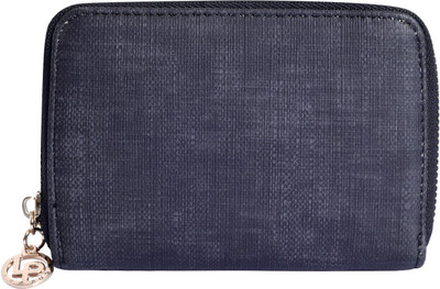 

Lino Perros Women Casual Blue Artificial Leather Wallet(2 Card Slots), Black