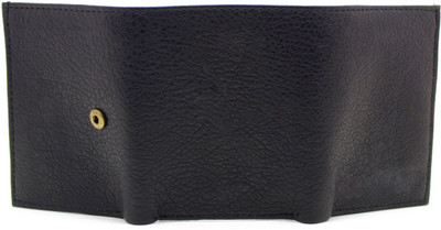 MS Men Formal Black Artificial Leather Wallet(4 Card Slots)