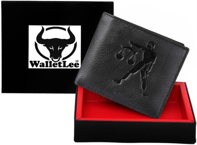 

WalletLee Men Casual Black Genuine Leather Wallet(1 Card Slot)