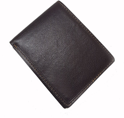 

Wildland Men Formal Brown Genuine Leather Wallet(10 Card Slots), Black