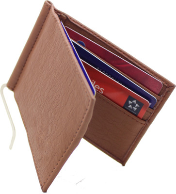 

NiETz Men Casual Brown Artificial Leather Money Clip(6 Card Slots)