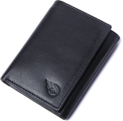 

RUGE Men Formal Black Genuine Leather Wallet(6 Card Slots)