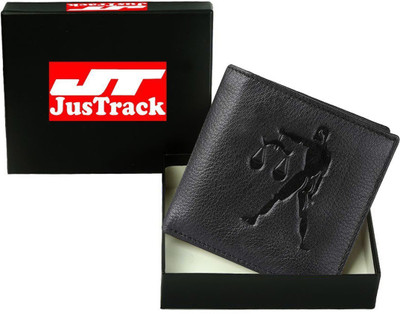 

JusTrack Men Casual Black Genuine Leather Wallet(3 Card Slots)