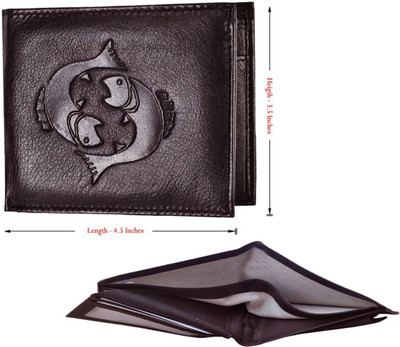 

WalletLee Men Casual Brown Genuine Leather Wallet(1 Card Slot)