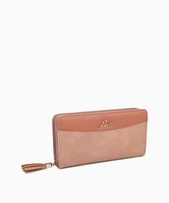

Lavie Women Casual Beige Artificial Leather Wallet(10 Card Slots), Pink