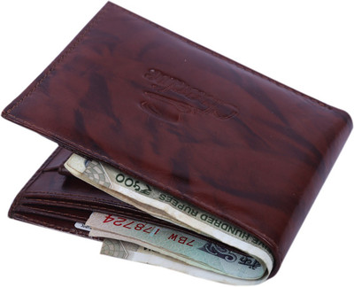 Chardlie Men Casual Brown Genuine Leather Wallet(3 Card Slots)