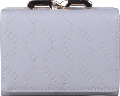 

ELLE Women Evening/Party White Artificial Leather Wallet(4 Card Slots), Grey