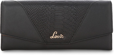 

Lavie Women Black Artificial Leather Wallet(4 Card Slots)