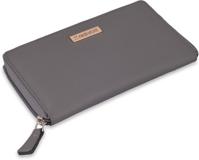 

Red Rabitt Women Trendy Grey Genuine Leather Wallet(6 Card Slots)