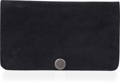 

inne Women Casual Black Genuine Leather Wallet(6 Card Slots)