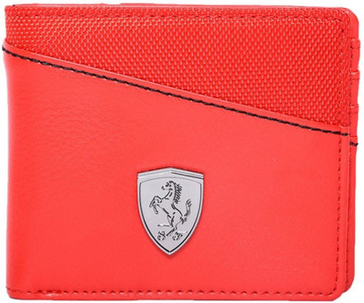 

Puma Men Casual Red Genuine Leather Wallet(6 Card Slots)