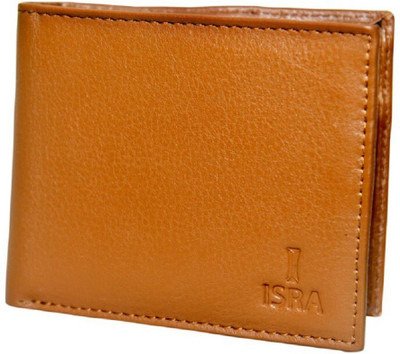 

ISRA Men Casual Tan Genuine Leather Wallet(4 Card Slots)