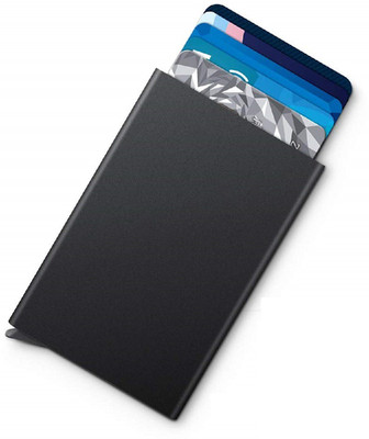 

Peacock Mundkar Boys Black Artificial Leather Card Holder(8 Card Slots)