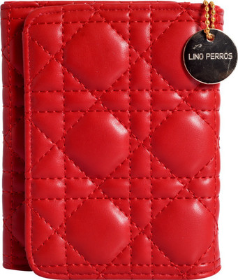 

Lino Perros Women Casual Red Artificial Leather Wallet(1 Card Slot)