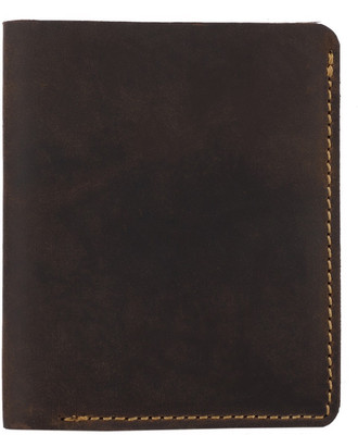 

SHAR Men Casual Brown Genuine Leather Wallet(6 Card Slots), Dark brown