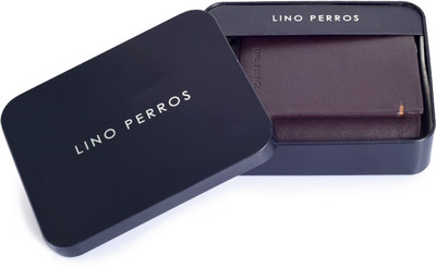

Lino Perros Men Formal Brown Genuine Leather Wallet(8 Card Slots)