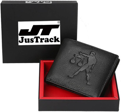 

Justrack Men Casual Black Genuine Leather Wallet(3 Card Slots)