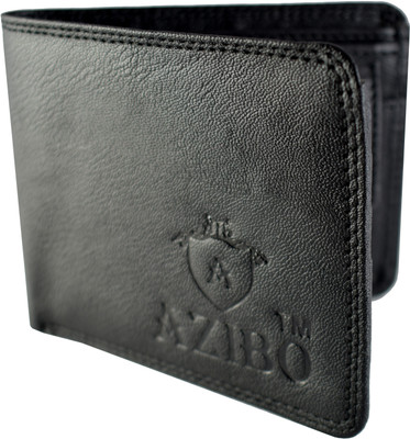 

Azibo Men Casual Black Artificial Leather Wallet(5 Card Slots)
