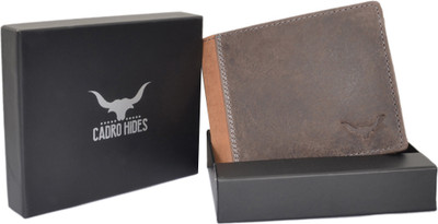 

cadrohides Men Casual Brown Genuine Leather Wallet(8 Card Slots), Multi colour