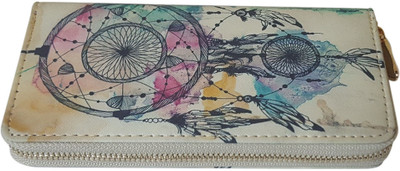 

rosa Women Casual Multicolor Artificial Leather Wallet(8 Card Slots), Cream