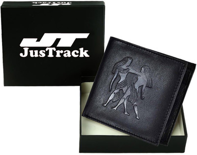 

Justrack Men Black Genuine Leather Wallet(1 Card Slot)