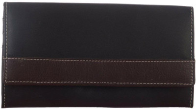 

Leatherman Women Travel Black, Brown Genuine Leather Wallet(11 Card Slots)