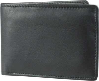 

Avis Men Formal Black Genuine Leather Wallet(8 Card Slots)