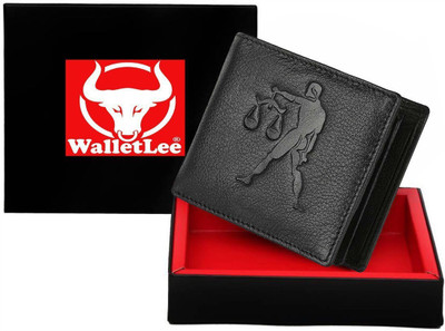 

WalletLee Men Casual Black Genuine Leather Wallet(1 Card Slot)