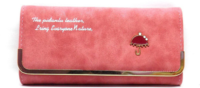 

Ambrosia Women Casual Pink Artificial Leather Wallet(8 Card Slots), Reddish pink